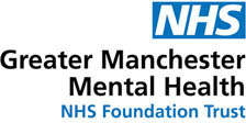 Greater Manchester Mental Health NHS Foundation Trust logo.